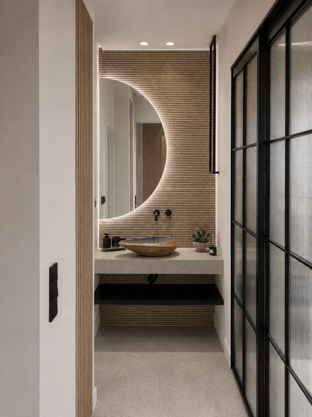 Hallway to bathroom